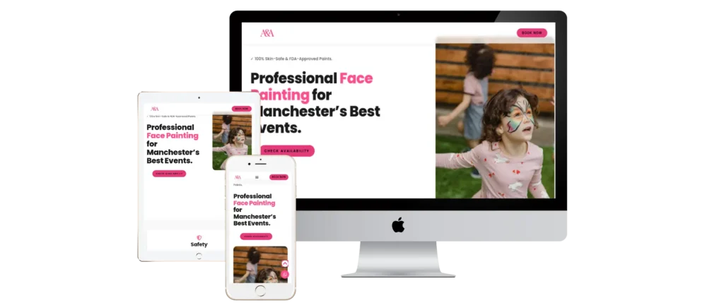 High-speed responsive WordPress website design project on laptop and mobile view